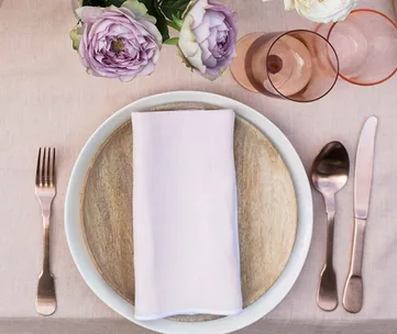 Rose gold cutlery