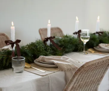 The viral Christmas pool noodle table runner you can make for $20