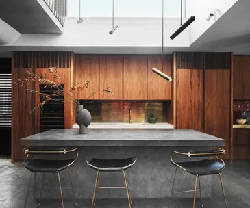 limestone kitchen bench