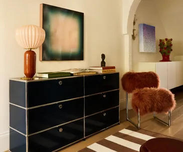 Natural light brightens this Mid-Century revival