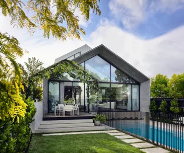 A home extension project with a light and uplifting concrete facade