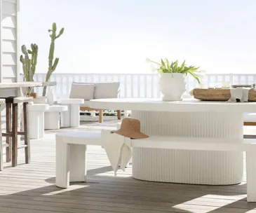 white bench seat outdoor alfresco early settler outdoor bench