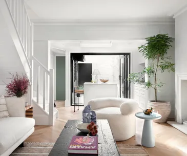 Inner-city heritage cottage living room 