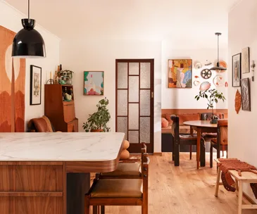 blackwood-bungalow-japanese-inspired-dining-living-area-orange-tones