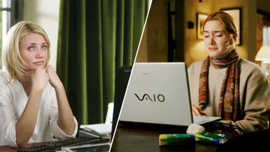 two woman on their laptops from movie The Holiday