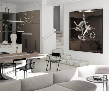 Monochrome living room