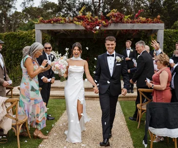 An international love story culminates in a garden wedding in Albany, WA