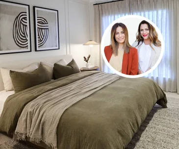 Alisa and Lysandra with their bedroom renovation