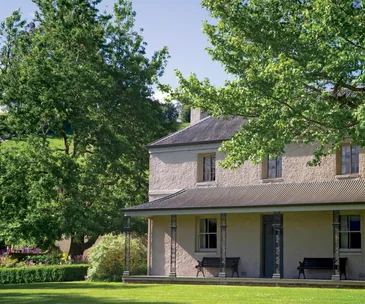 The exterior of the stately residence at Old WesleyDale