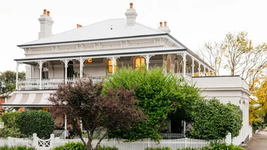 The facade of a former post office